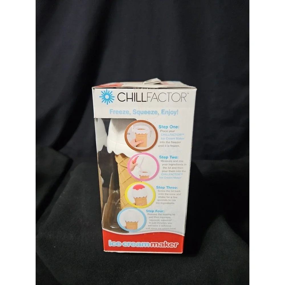 Ice Cream Maker ChillFactor Set Makes Soft Serve in Minutes Spin Master NIB